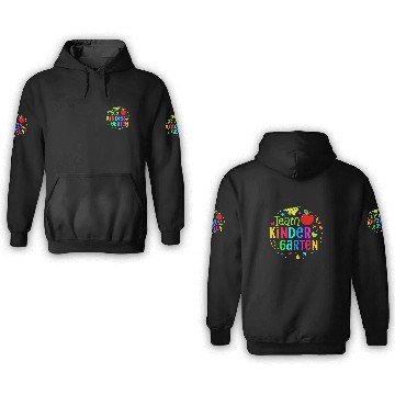 Discover team kindergarten teacher student back to school s 3D Hoodies