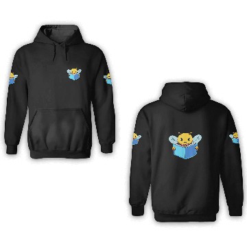 Discover Bee Book Lover Reader 3D Hoodies