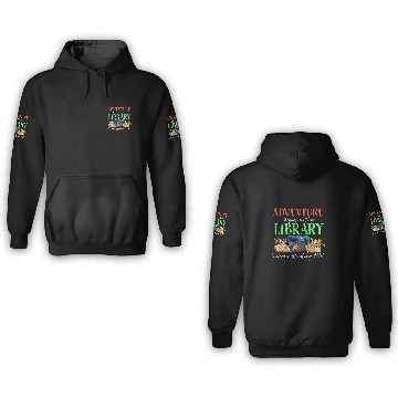 Discover Adventure Begins At Your Library Summer Reading Program 2024 2 3D Hoodies