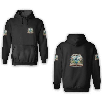 Discover Adventure Begins At Your Library Camping Nature Book Lover 3D Hoodies
