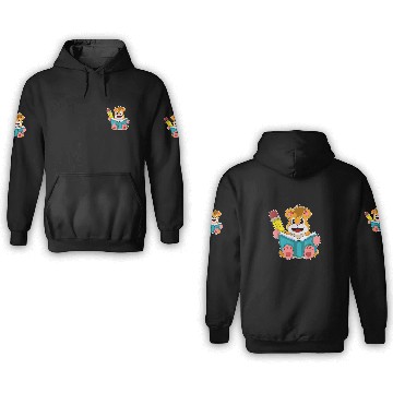 Discover Hamster Pupil Book School 3D Hoodies