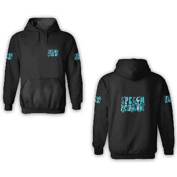 Discover Groovy Retro Speech Therapy Therapist Speech Pathology 3D Hoodies