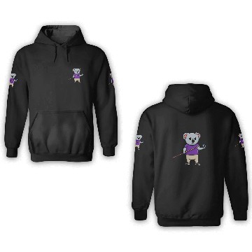 Discover Koala Billiard Ball Snooker Pool Player Billiard Champ Zip 3D Hoodies