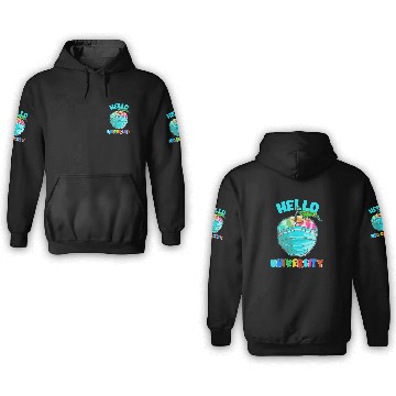 Discover Hello Virtual University Tie Dye Print for Teacher Student Baseball Tees 3D Hoodies