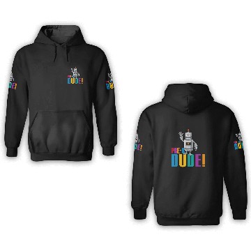Discover Funny PreK Dude Robot First Day Back To School Student 3D Hoodies