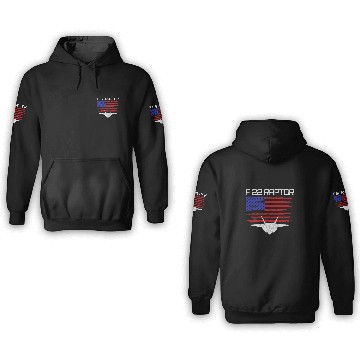 Discover F22 Raptor American Flag Pilot 3D Hoodies
