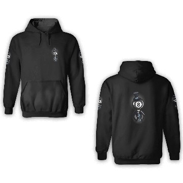 Discover Billiard 8 Ball Guy Pool Player Gift 3D Hoodies
