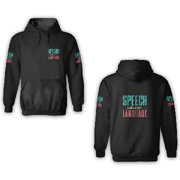 Discover Speech Language Pathologist SLP Speech Therapist Distressed 3D Hoodies