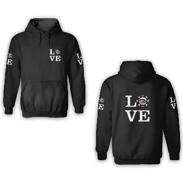 Discover Love Snowflake Dog Pointers German Wirehaired 3D Hoodies