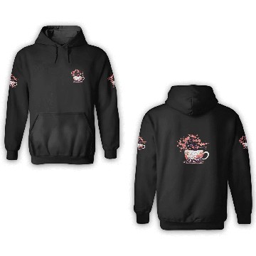 Discover Coffee Books And Cherry Blossoms Reading Tea 3 3D Hoodies
