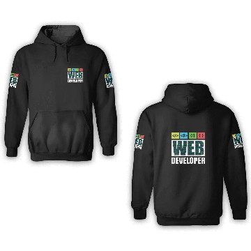 Discover Web Developer Coding Ninja Programmer HTML CSS JavaScript 3D Hoodies