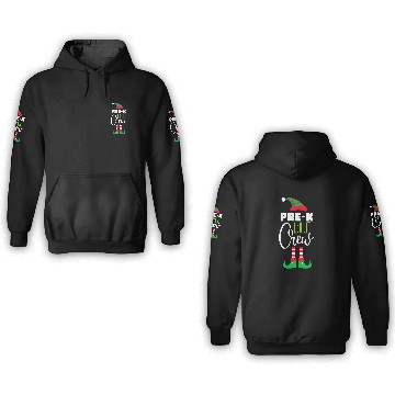 Discover PreK Elf Crew Christmas Matching PJs Teacher Student Baseball Tees 3D Hoodies