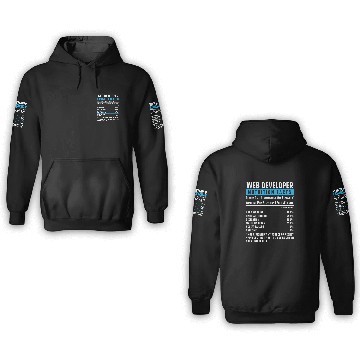 Discover Web Developer Programmer Code Website Development 3D Hoodies