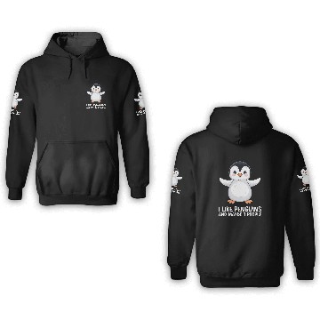 Discover I Like Penguins Maybe 3 People 3D Hoodies