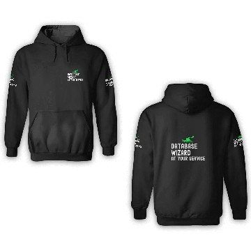 Discover Funny Database Administrator Job Query Programmer Wizard 3D Hoodies