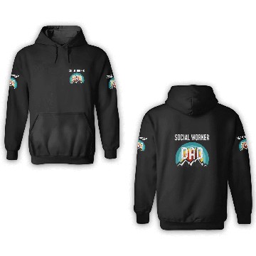 Discover Social Worker Dad Fathers Day Gift Zip 3D Hoodies