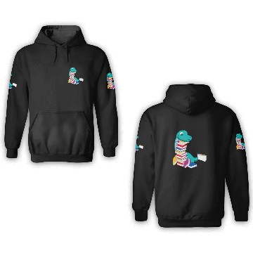 Discover Dinosaur Reading Book Person or Bookish 3D Hoodies
