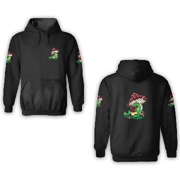 Discover Cottagecore Aesthetic Kawaii Frog Reading A Book Mushroom Baseball Tees 3D Hoodies
