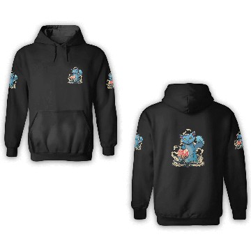 Discover Funny magic cat with magic book and magic ball 3D Hoodies