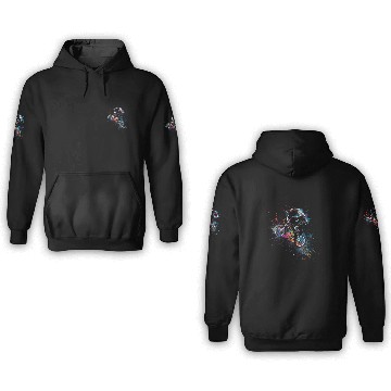 Discover BMX Wheelie Watercolor 3D Hoodies