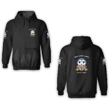 Discover Dont Judge A Book By Its Cover Reading Nerd Penguin 3D Hoodies