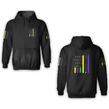 Discover Mardi Gras US Flag Stethoscope Parade nurses Nursing Baseball Tees 3D Hoodies