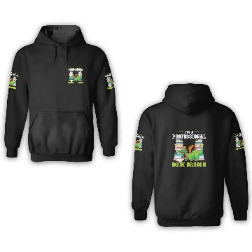 Discover Im a professional book dragon Mythical creatures 3D Hoodies