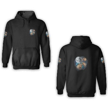Discover 3 capybarass Howling At Moon Funny Weird Cursed Meme Zip 3D Hoodies