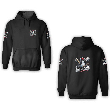 Discover Funny Lets Go Penguin Playing Baseball 2 3D Hoodies