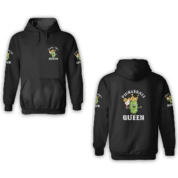 Discover Funny Pickleball Queen bests Pickleball Paddle Player Baseball Tees 3D Hoodies