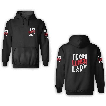 Discover Team Lunch Lady Matching Cafeteria Worker Food Server Baseball Tees 3D Hoodies