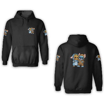 Discover Disney Groot and Stitch Friends Funny 3D Hoodies