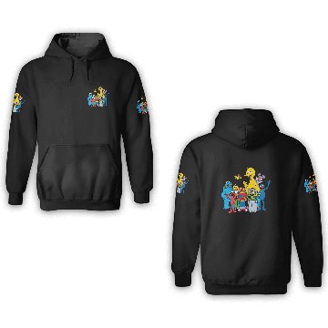 Discover Sesame Street Pals Waving Baseball Jerseys 3D Hoodies