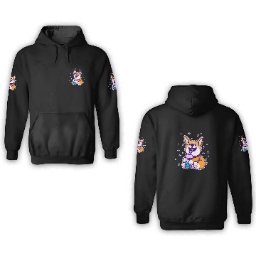 Discover Cute Kawaii Corgi Dog Drinking Bubble Tea Boba Milk Tea Baseball Tees 3D Hoodies