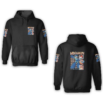 Discover Mega Man The Blue Bomber Gaming 3D Hoodies