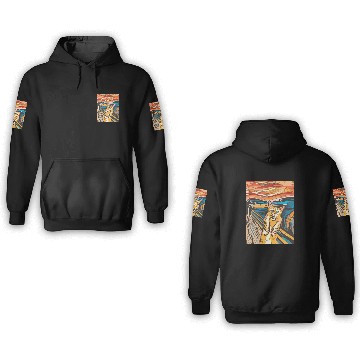 Discover The scream of the cat 3D Hoodies