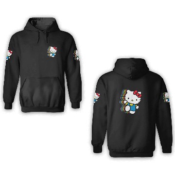 Discover Hello Kitty Rainbow Zip 3D Hoodies
