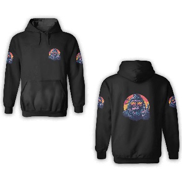 Discover Gorilla on Vacation with a Sunset Peace Sign 3D Hoodies