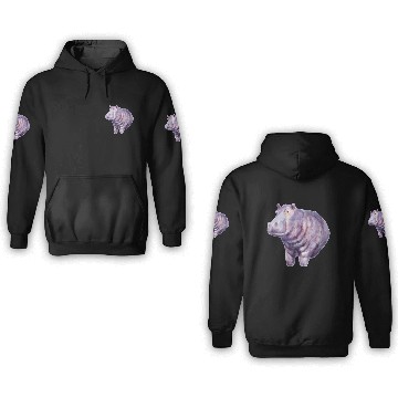 Discover Hand painted hippo 3D Hoodies