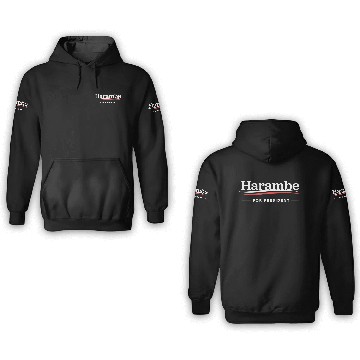 Discover Harambe For President 3D Hoodies