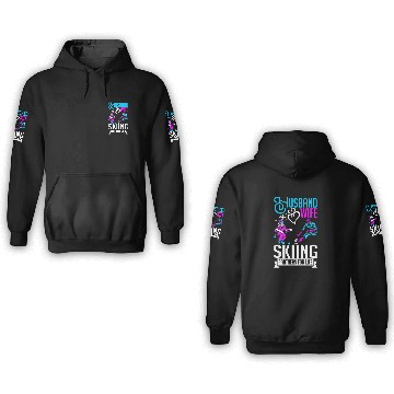 Discover Husband And Wife Skiing Partners For Life 3D Hoodies