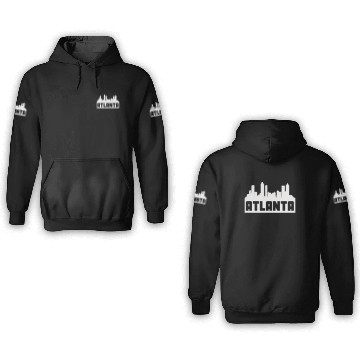 Discover Atlanta Georgia Skyline Silhouette 3D Hoodies