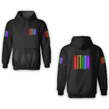 Discover Ottawa Canada Rainbow Skyline LGBT Gay Pride 3D Hoodies