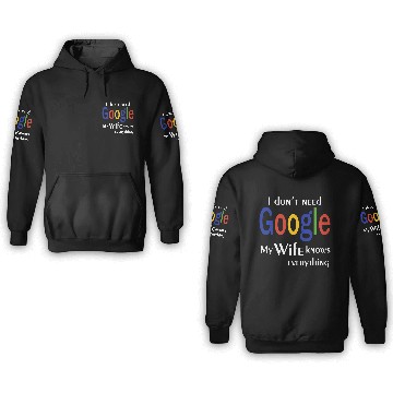 Discover i don't need google 1 3D Hoodies