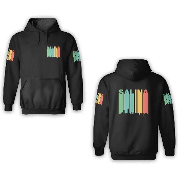 Discover Retro 1970's Style Salina Kansas Skyline 3D Hoodies