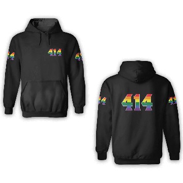 Discover Gay Pride 414 Milwaukee Area Code 3D Hoodies