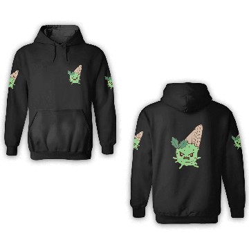 Discover Very Grumpy Mint Chocolate Chip Ice Cream 3D Hoodies
