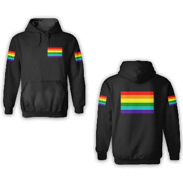 Discover Gay pride rainbow flag 3D Hoodies