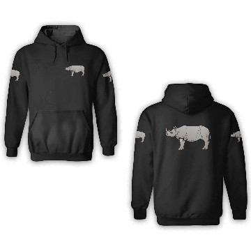 Discover nashorn rhinoceros rhino35 3D Hoodies