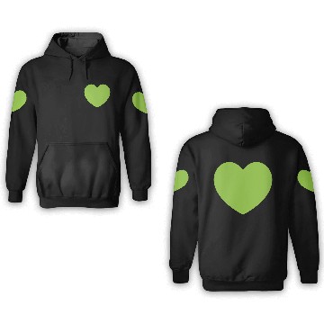 Discover Light Green Heart 3D Hoodies